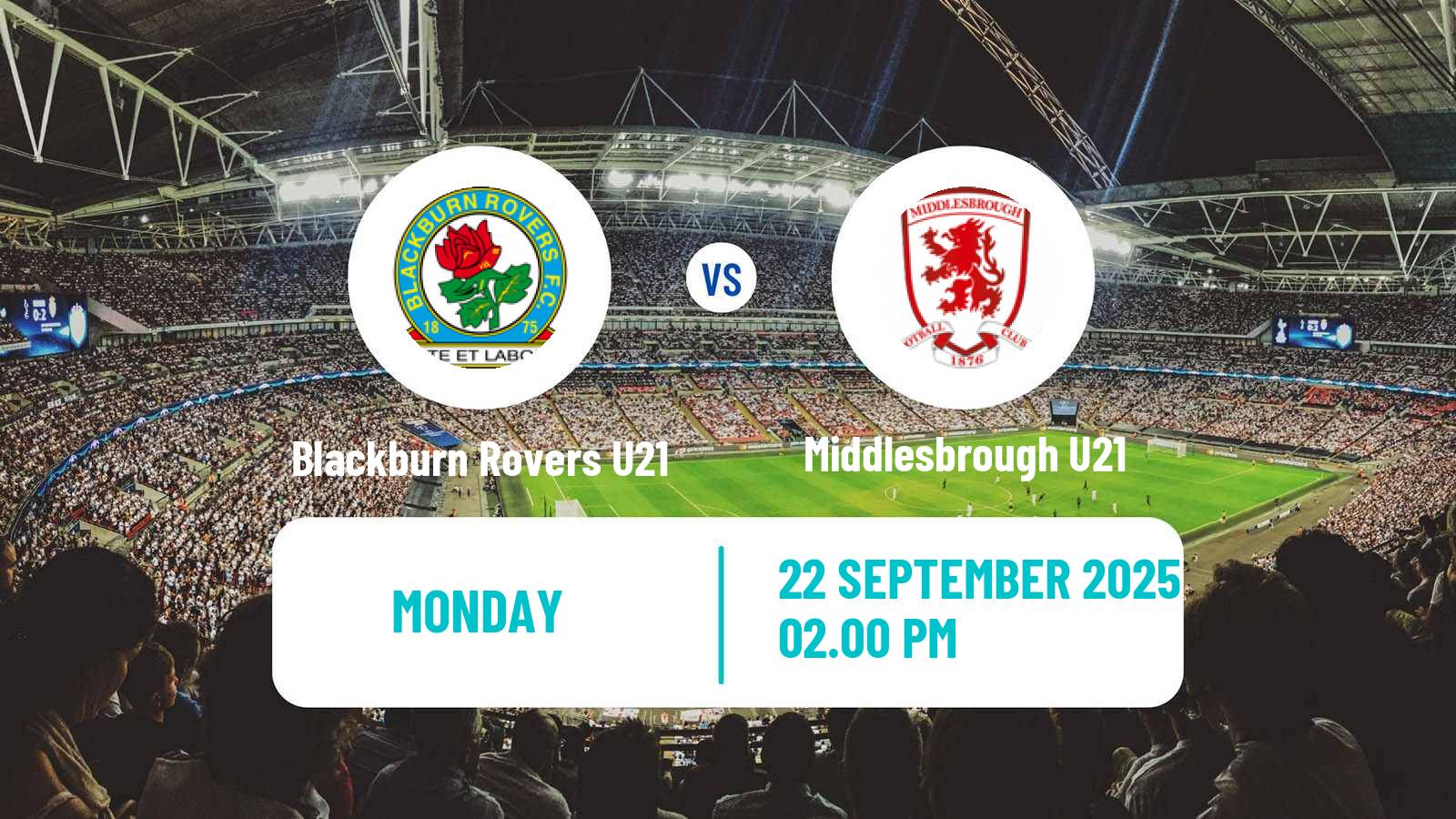 Soccer English Premier League 2 Blackburn Rovers U21 - Middlesbrough U21