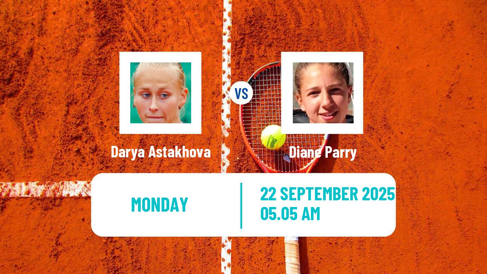 Tennis WTA Beijing Darya Astakhova - Diane Parry