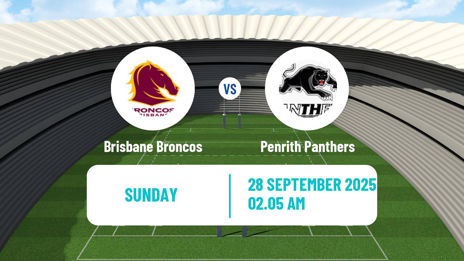 Rugby league Australian NRL Brisbane Broncos - Penrith Panthers