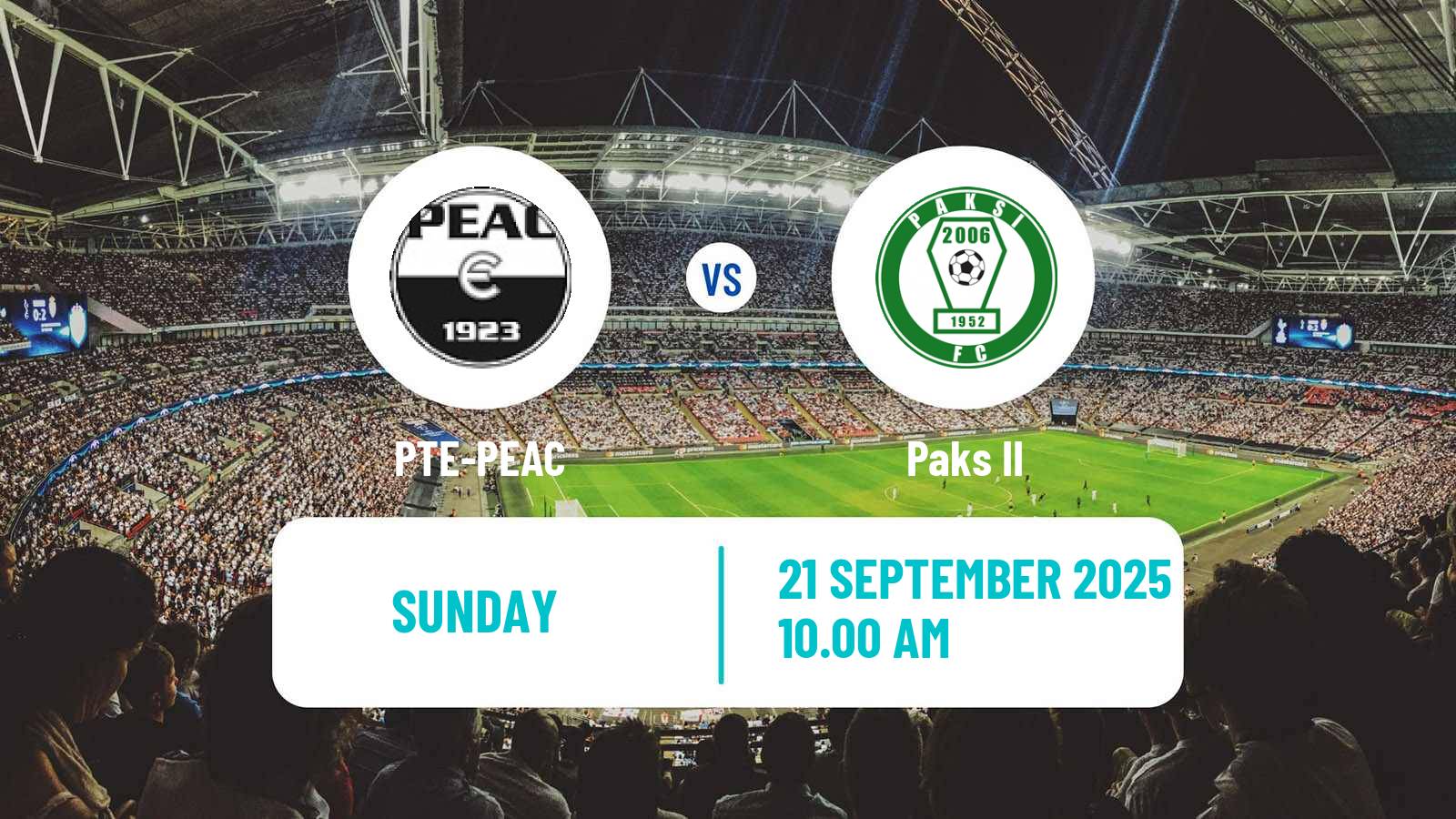 Soccer Hungarian NB III Southwest PTE-PEAC - Paks II