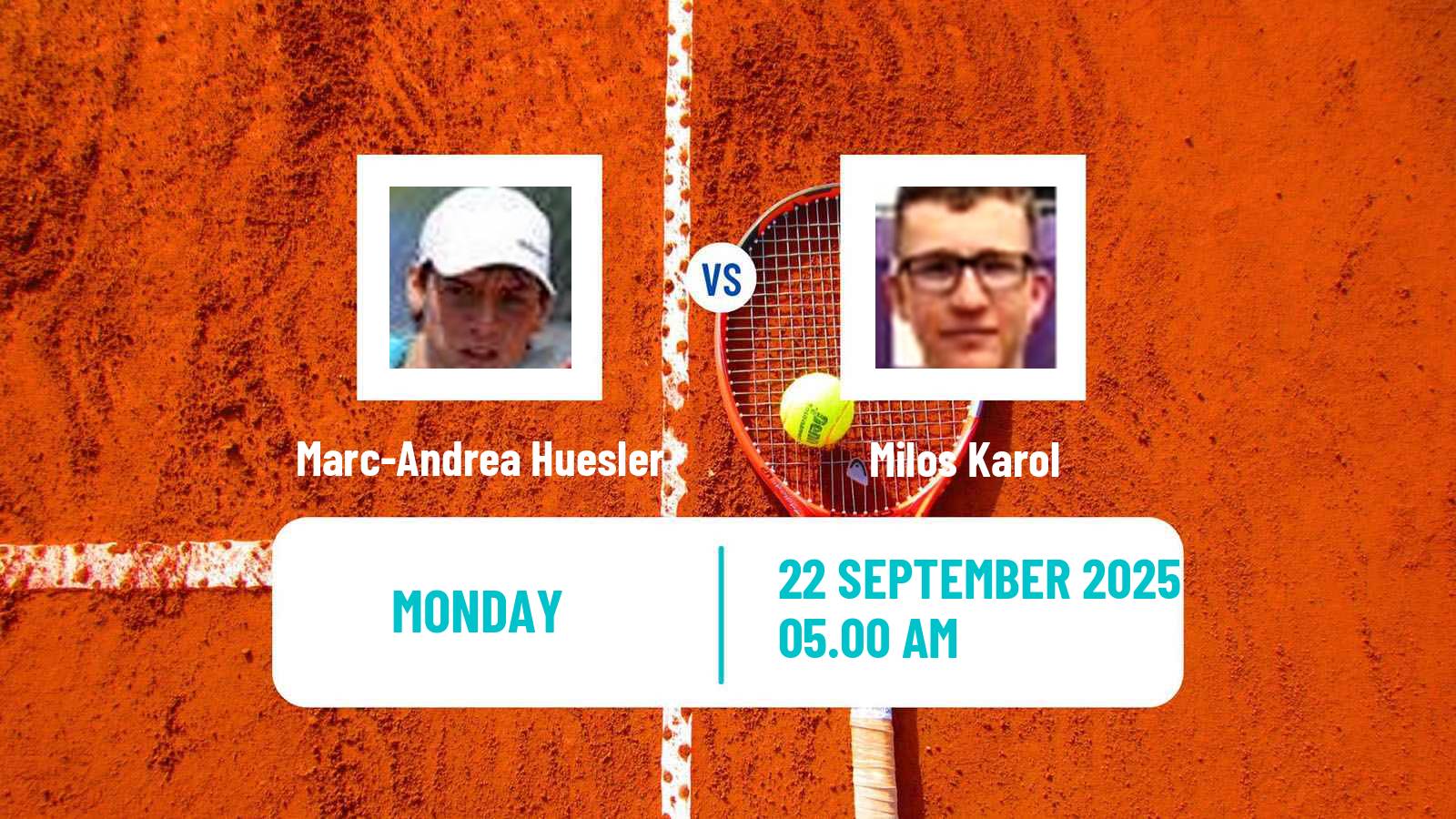 Tennis Orleans Challenger Men Marc-Andrea Huesler - Milos Karol