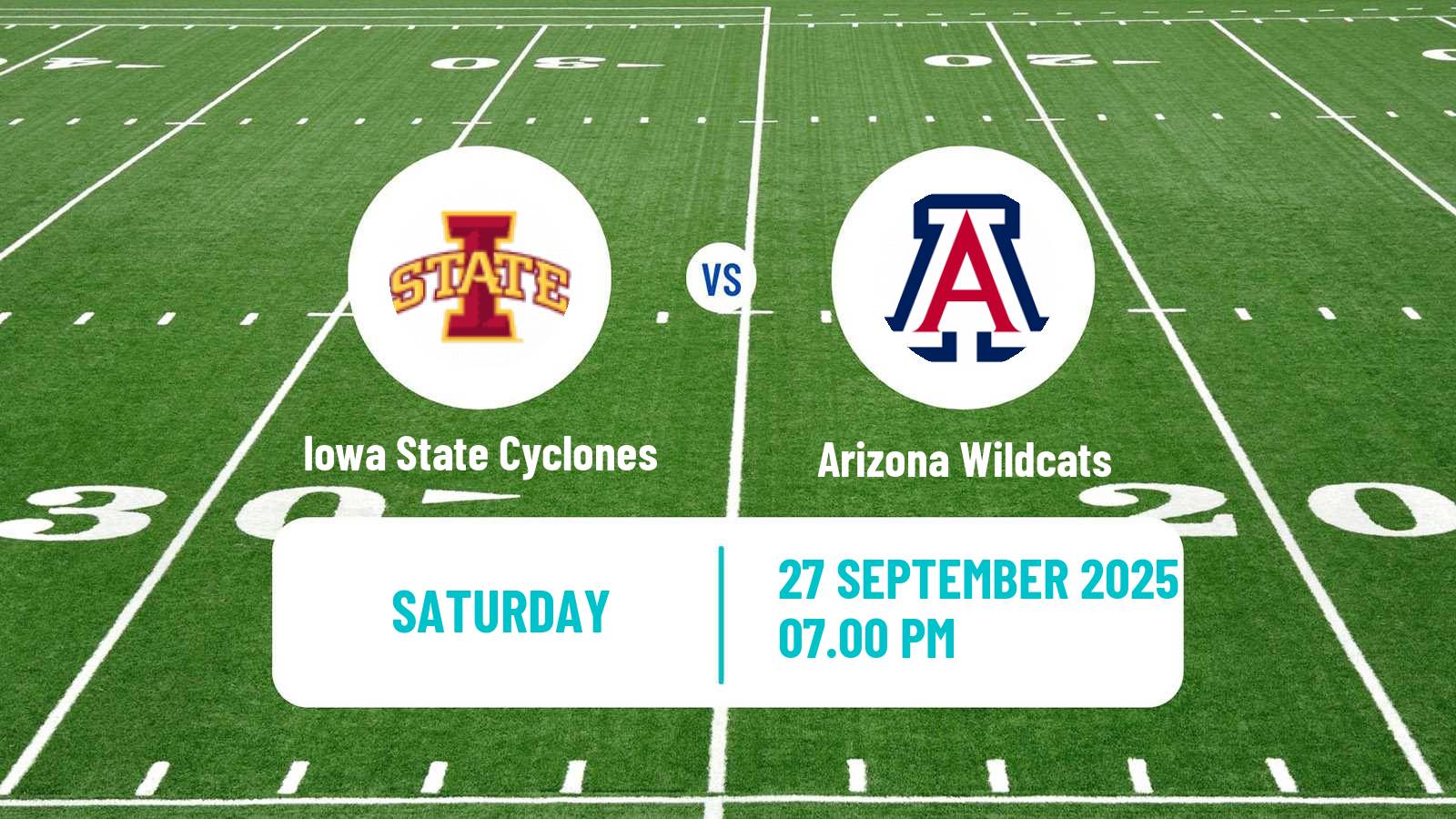 American football NCAA College Football Iowa State Cyclones - Arizona Wildcats