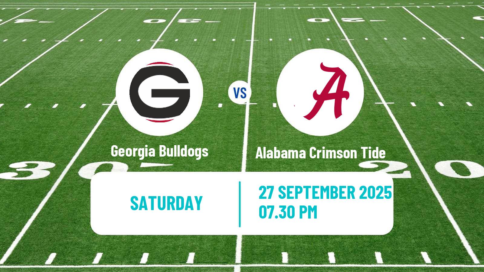 American football NCAA College Football Georgia Bulldogs - Alabama Crimson Tide