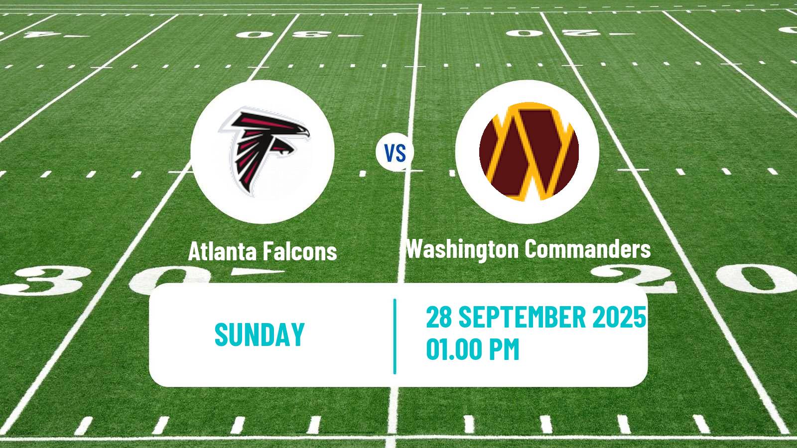 American football NFL Atlanta Falcons - Washington Commanders