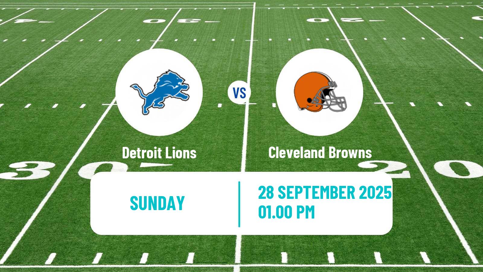 American football NFL Detroit Lions - Cleveland Browns