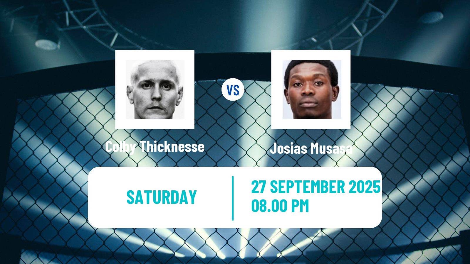 MMA Bantamweight UFC Men Colby Thicknesse - Josias Musasa