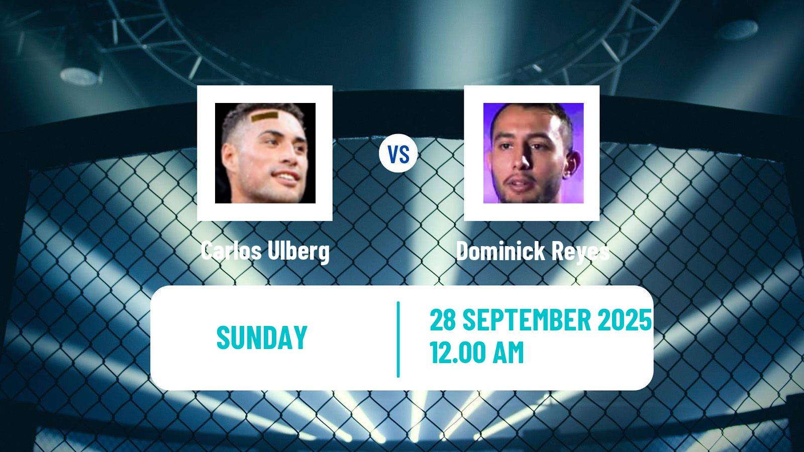 MMA Light Heavyweight UFC Men Carlos Ulberg - Dominick Reyes