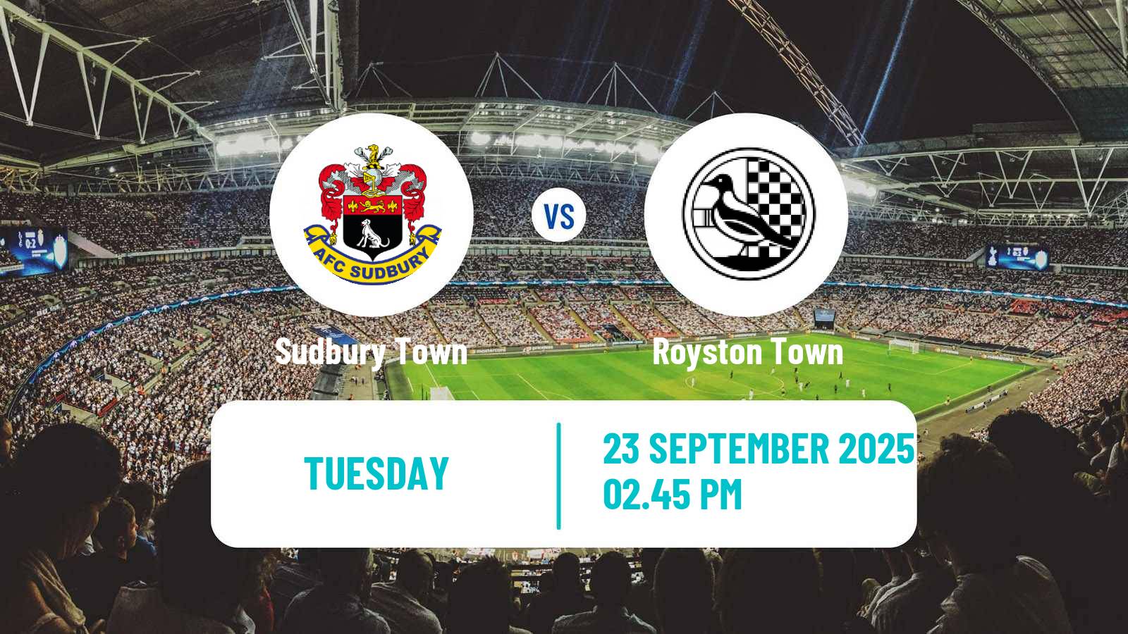 Soccer English Southern League Central Division Sudbury Town - Royston Town