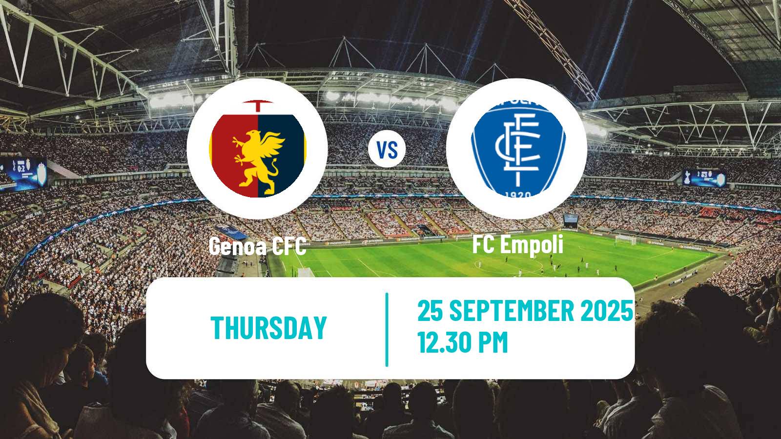 Soccer Coppa Italia Genoa - Empoli