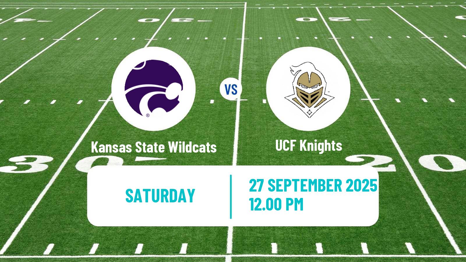 American football NCAA College Football Kansas State Wildcats - UCF Knights