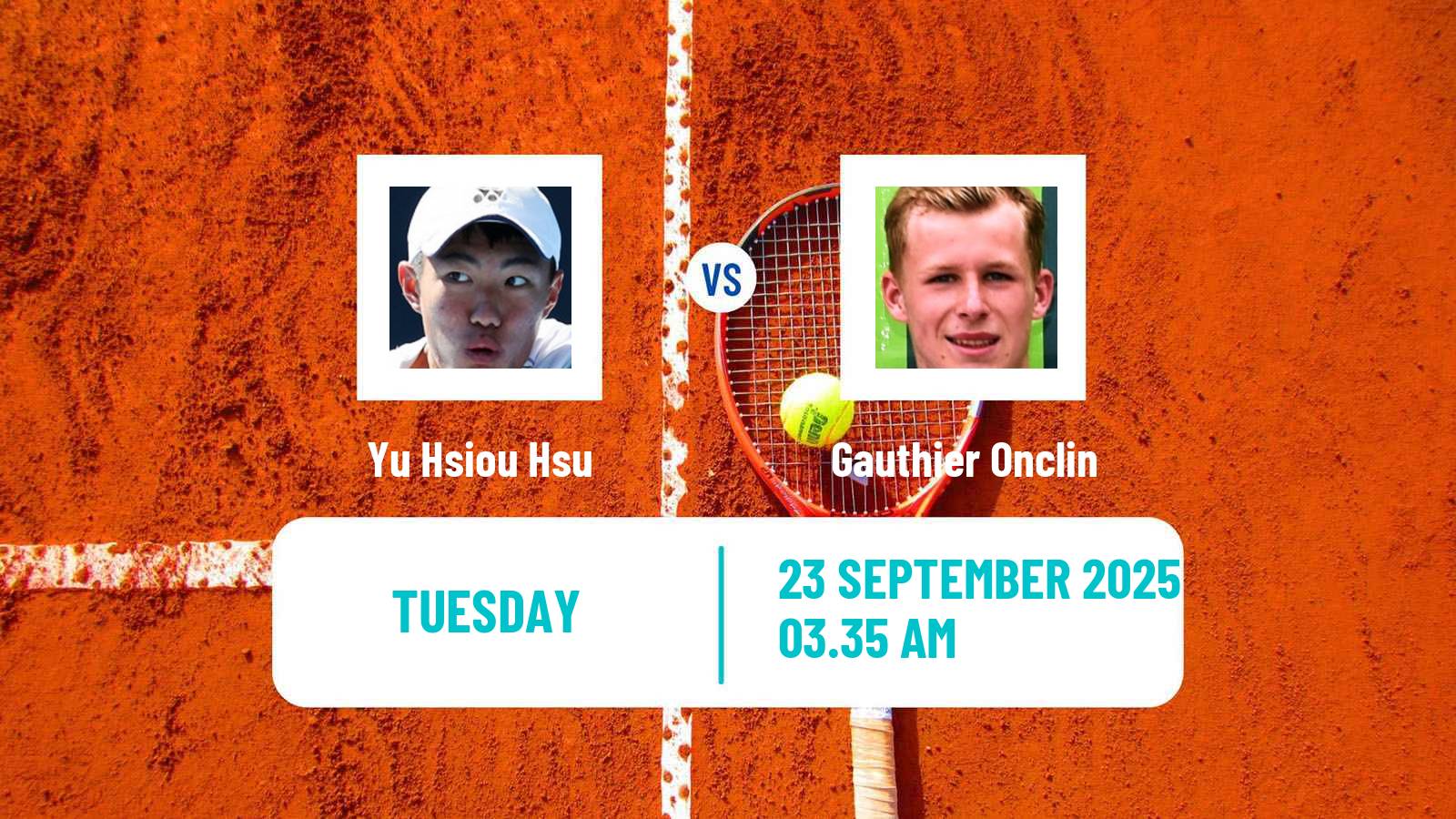 Tennis Jingshan Challenger Men Yu Hsiou Hsu - Gauthier Onclin