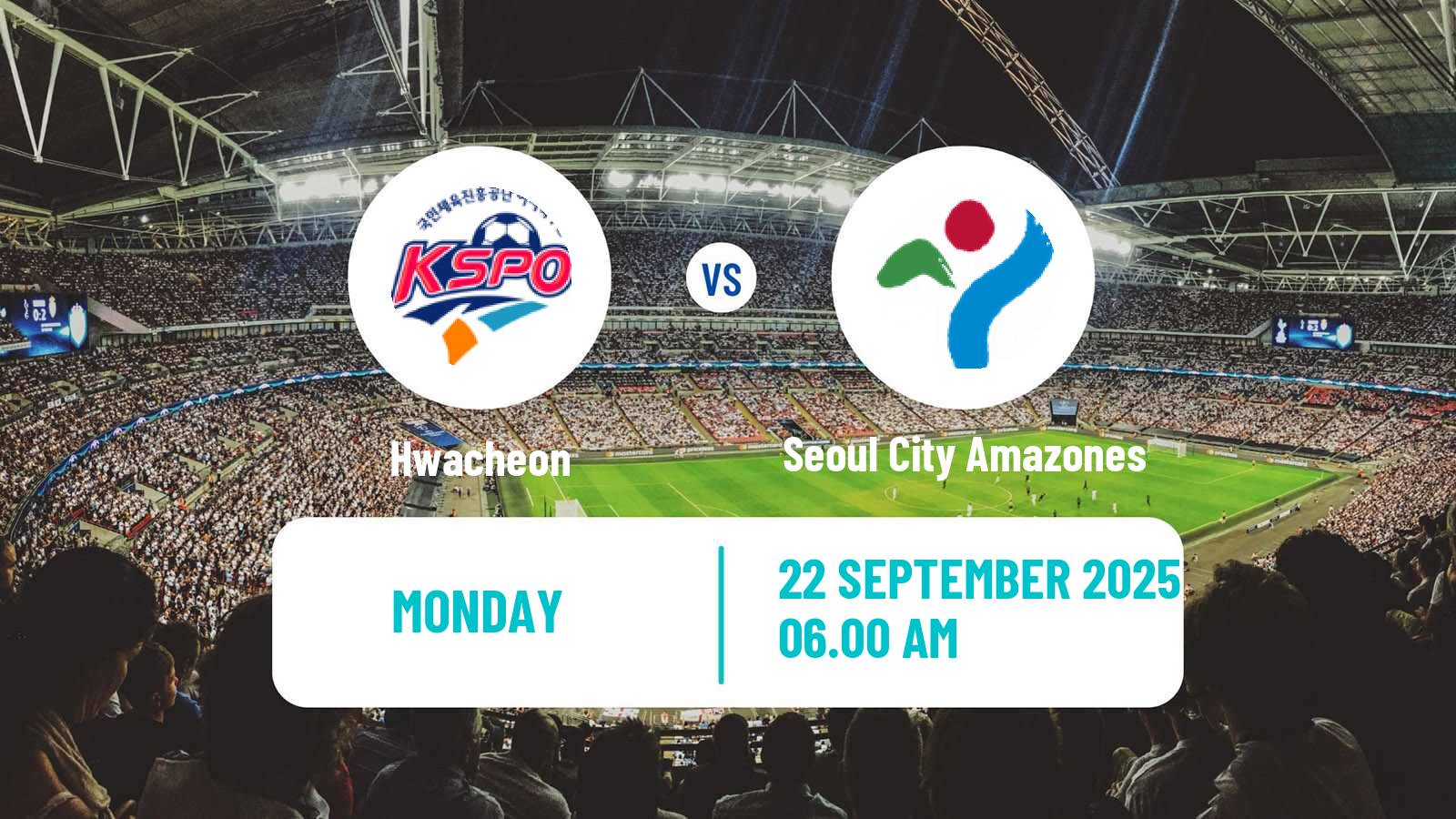 Soccer South Korean WK League Hwacheon - Seoul City Amazones