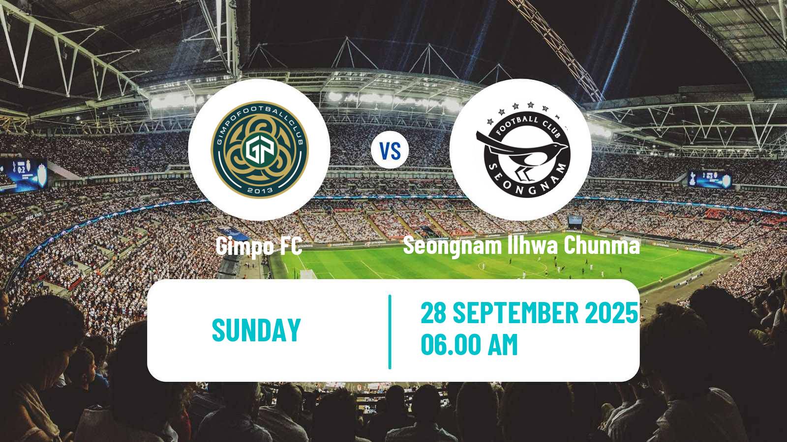 Soccer South Korean K-League 2 Gimpo - Seongnam Ilhwa Chunma