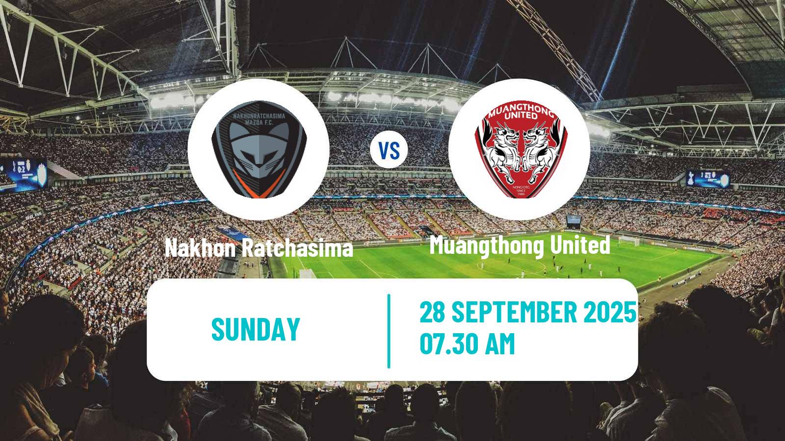 Soccer Thai League 1 Nakhon Ratchasima - Muangthong United