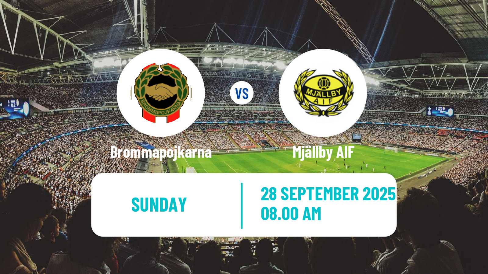 Soccer Swedish Allsvenskan Brommapojkarna - Mjällby