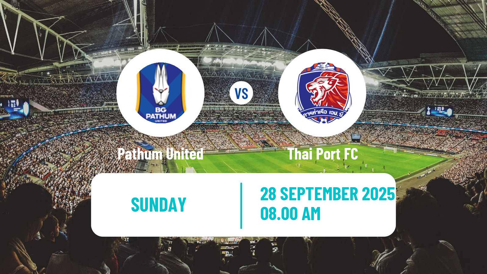 Soccer Thai League 1 Pathum United - Thai Port