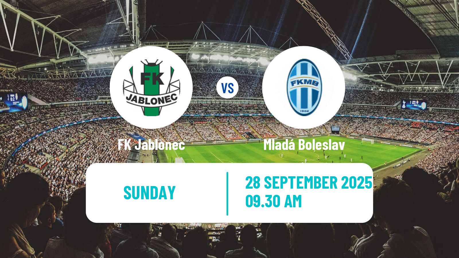 Soccer Czech 1 Liga Jablonec - Mladá Boleslav