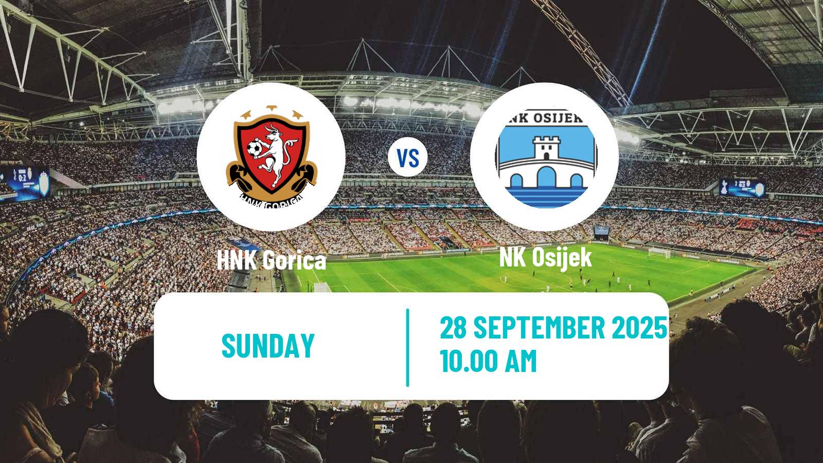 Soccer Croatian HNL Gorica - Osijek