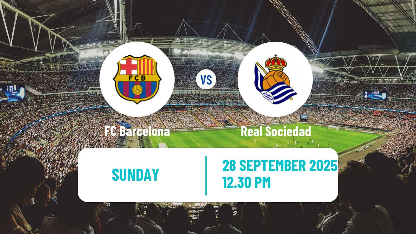 Soccer Spanish LaLiga Barcelona - Real Sociedad