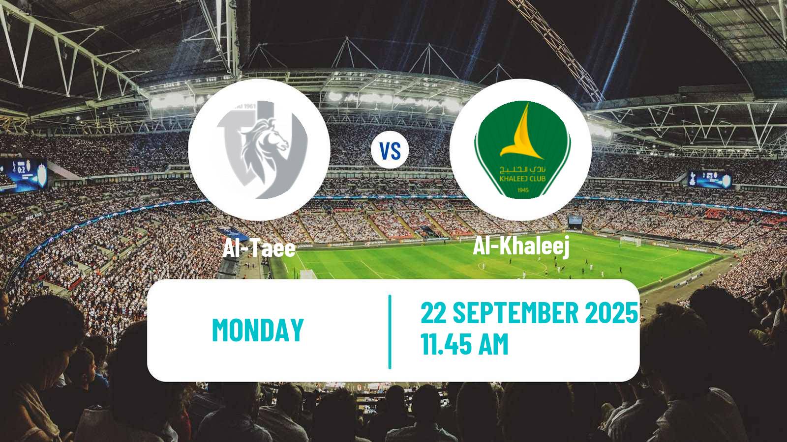 Soccer Saudi King Cup Al-Taee - Al-Khaleej