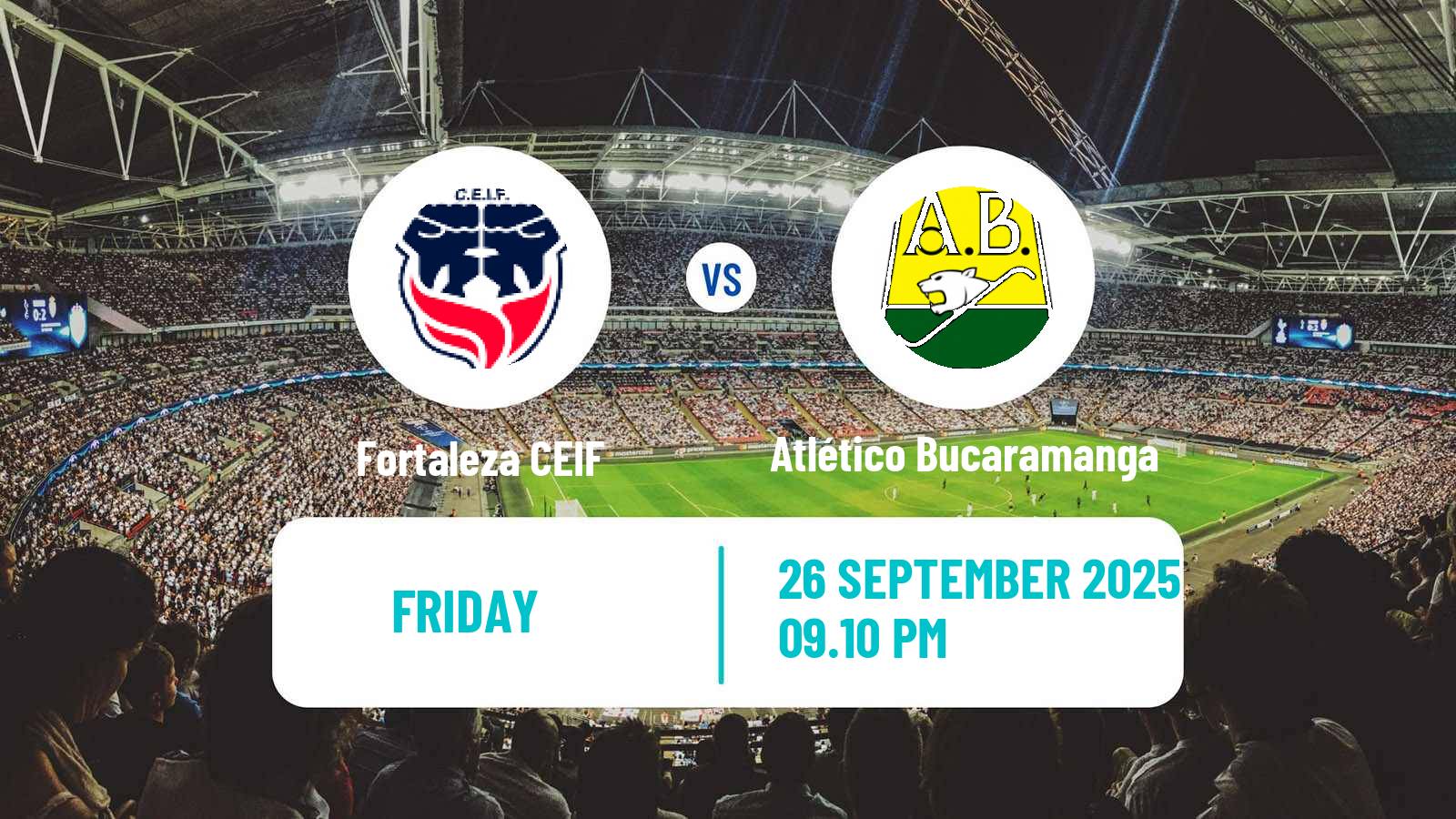 Soccer Colombian Primera A Fortaleza CEIF - Atlético Bucaramanga