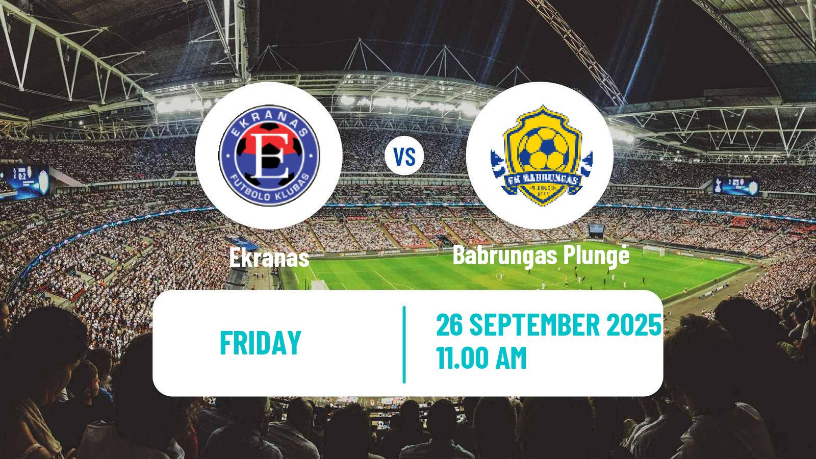 Soccer Lithuanian Division 2 Ekranas - Babrungas Plungė