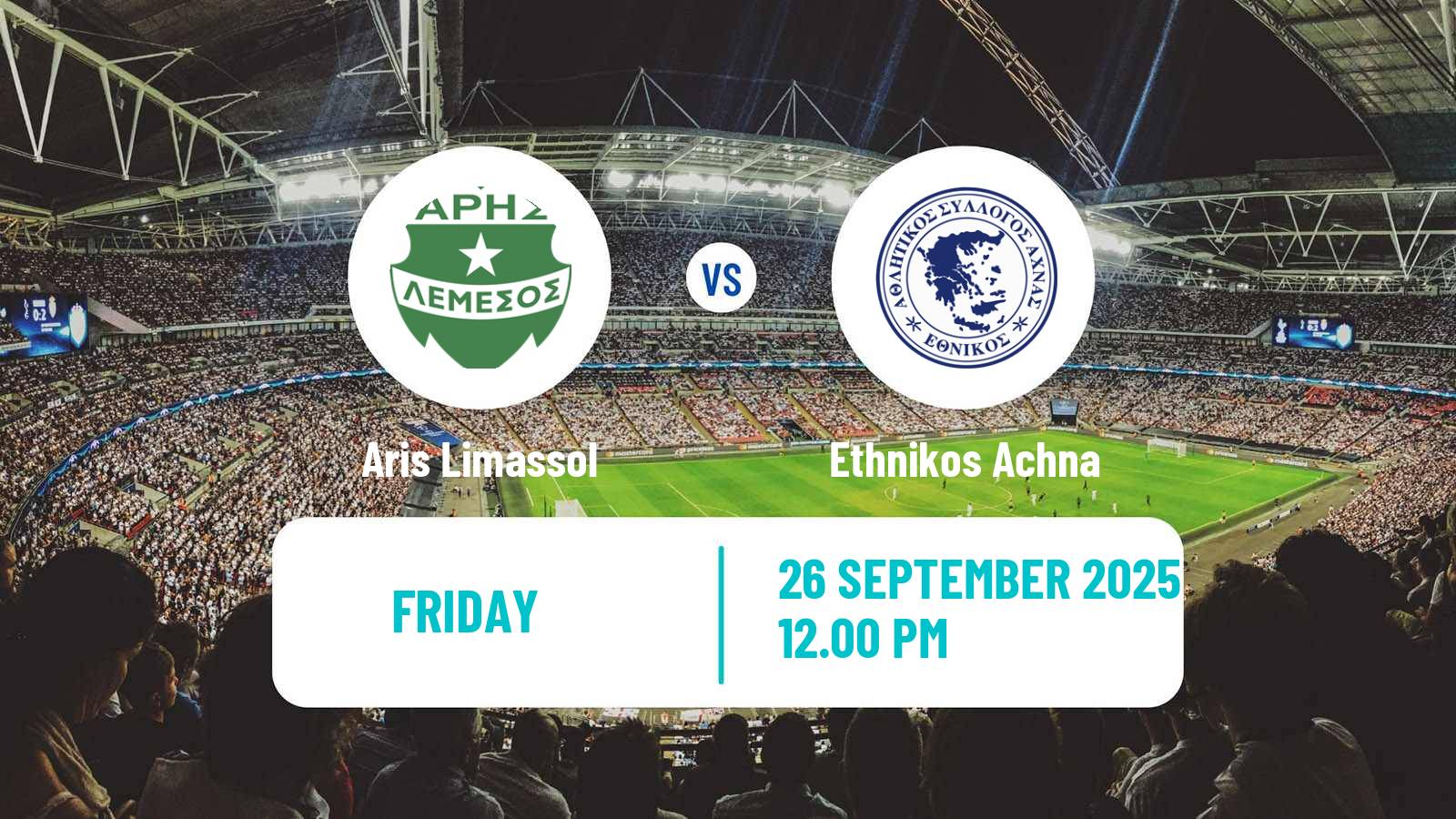 Soccer Cypriot First Division Aris Limassol - Ethnikos Achna