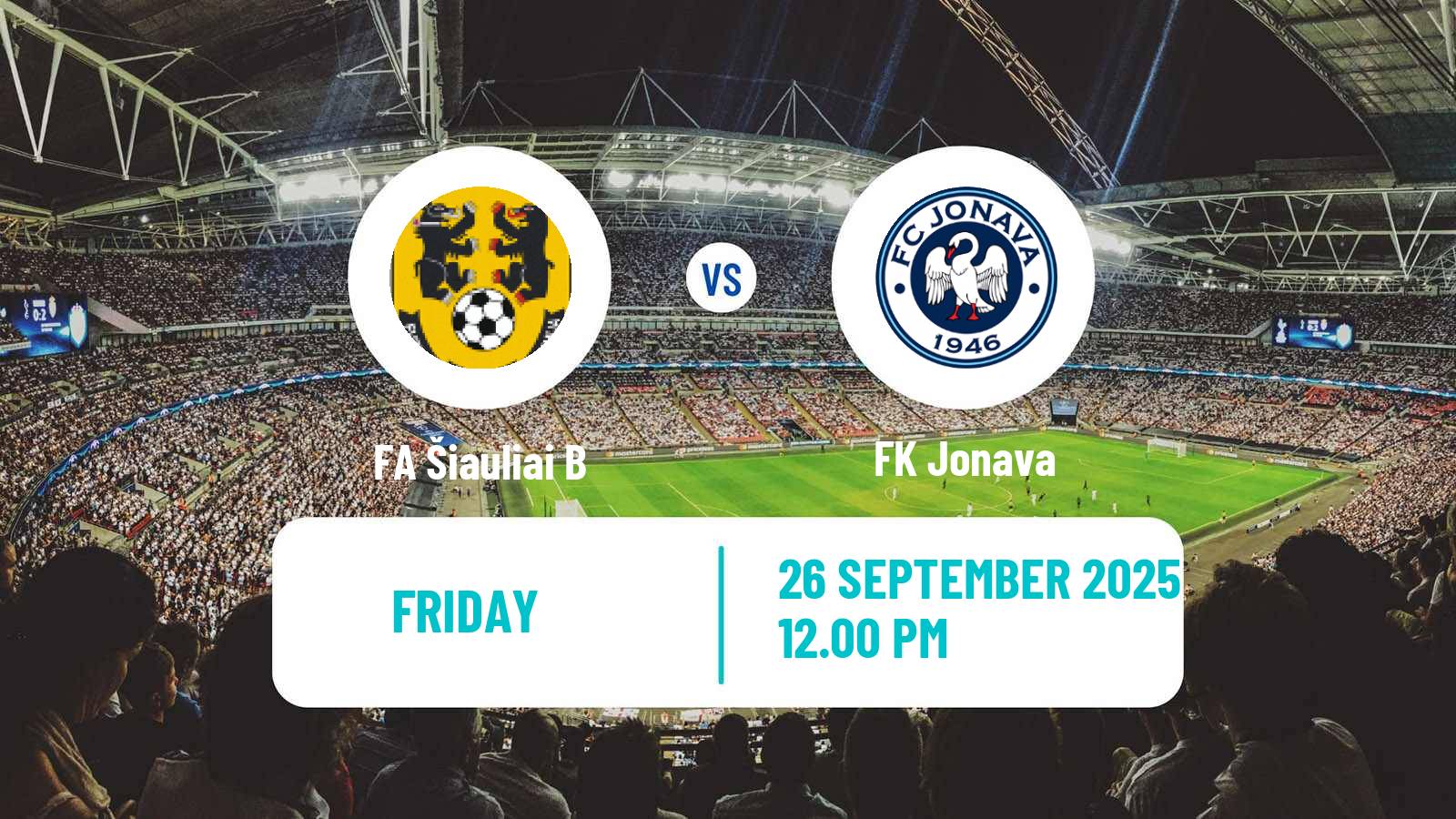 Soccer Lithuanian Division 2 FA Šiauliai B - Jonava