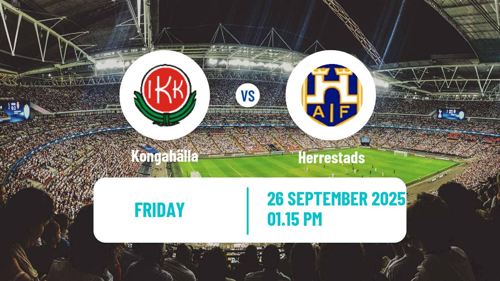 Soccer Swedish Division 2 - Norra Götaland Kongahälla - Herrestads
