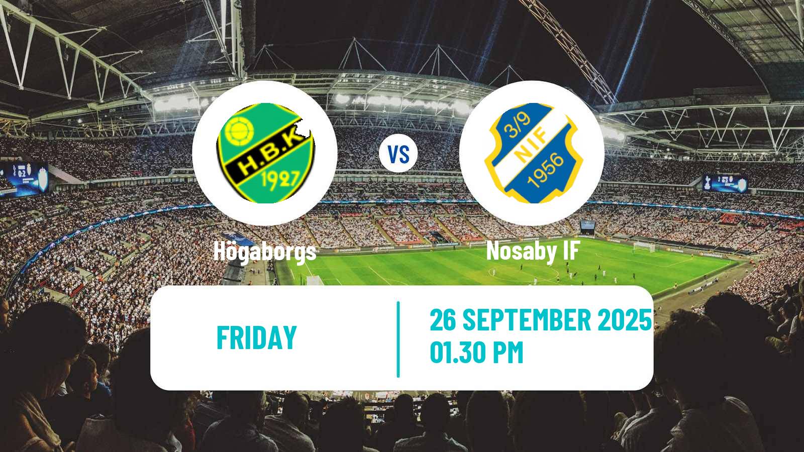 Soccer Swedish Division 2 - Södra Götaland Högaborgs - Nosaby