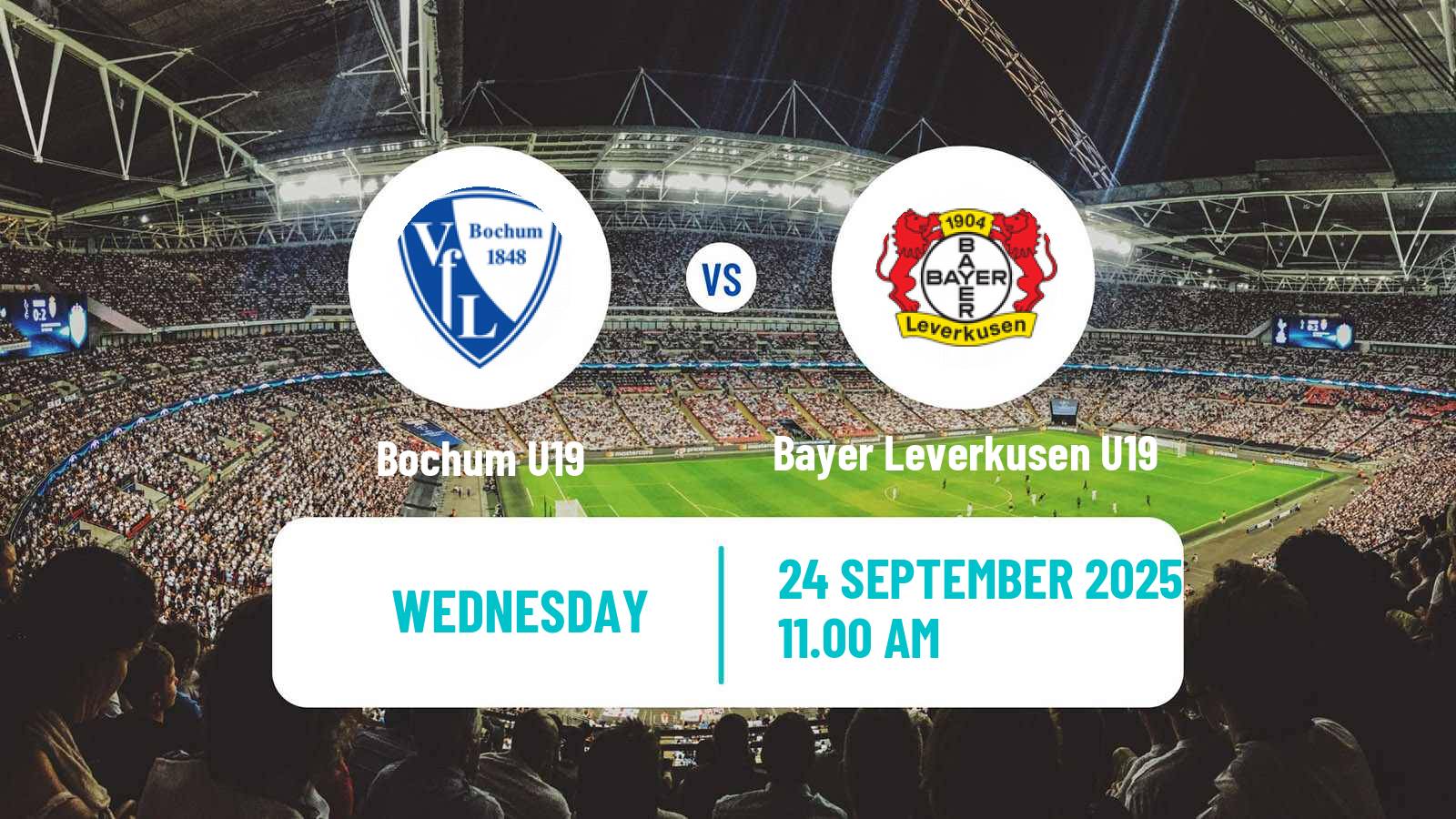 Soccer German DFB Youth League Bochum U19 - Bayer Leverkusen U19