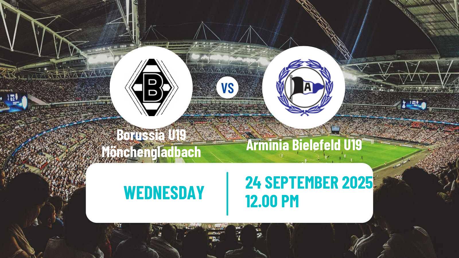 Soccer German DFB Youth League Borussia U19 Mönchengladbach - Arminia Bielefeld U19