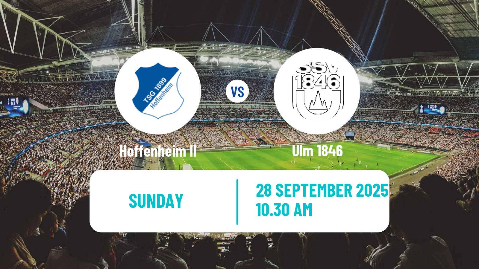 Soccer German 3 Bundesliga Hoffenheim II - Ulm 1846