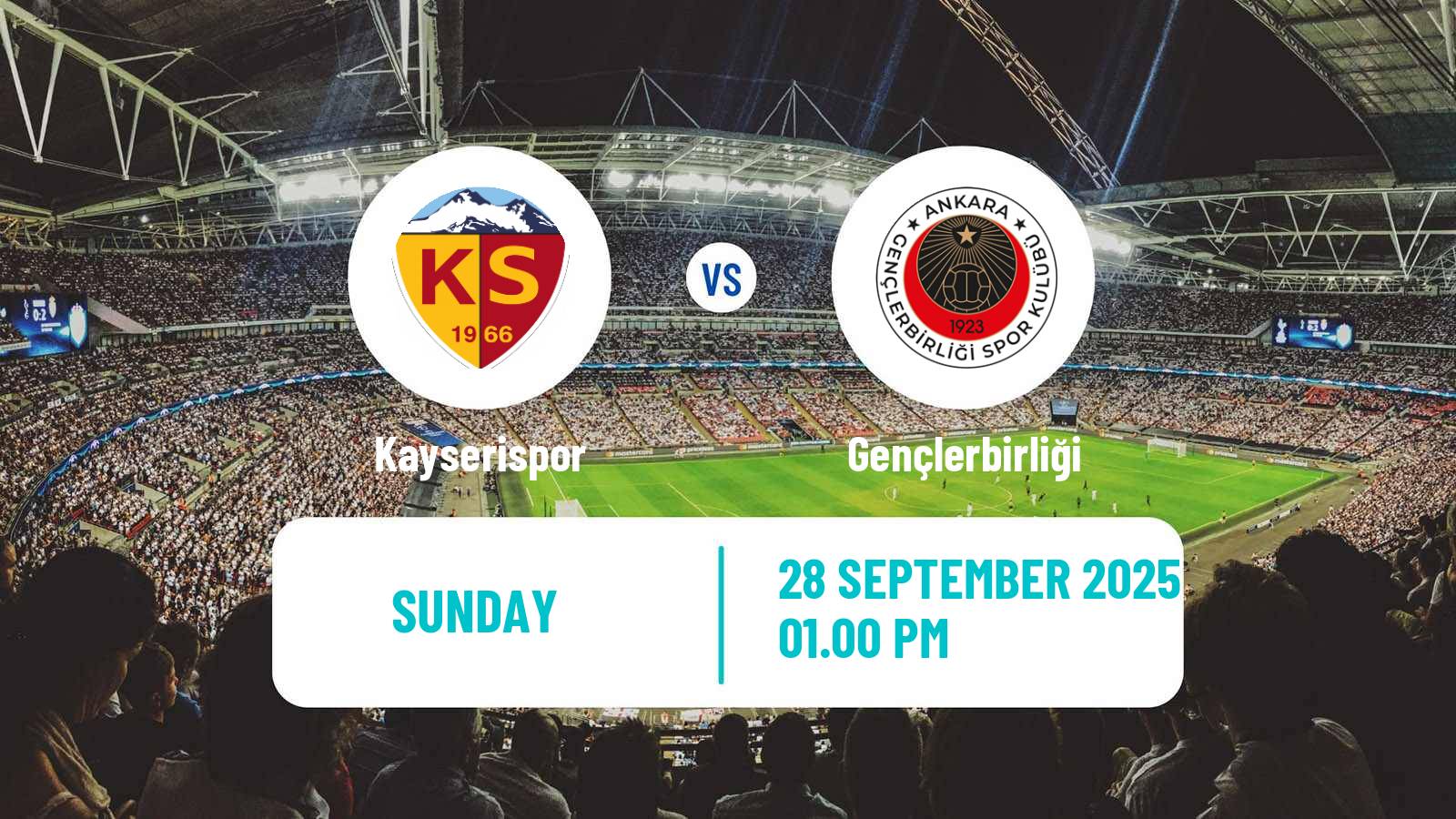 Soccer Turkish Super League Kayserispor - Gençlerbirliği