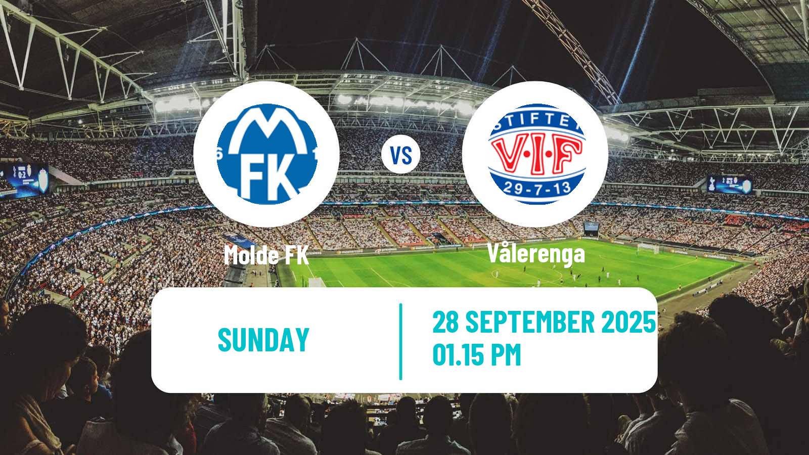 Soccer Norwegian Eliteserien Molde - Vålerenga