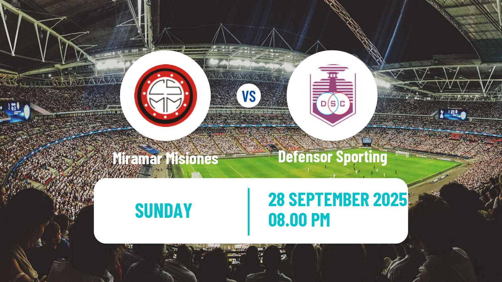Soccer Uruguayan Primera Division Miramar Misiones - Defensor Sporting