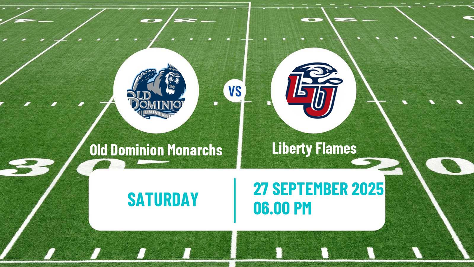 American football NCAA College Football Old Dominion Monarchs - Liberty Flames