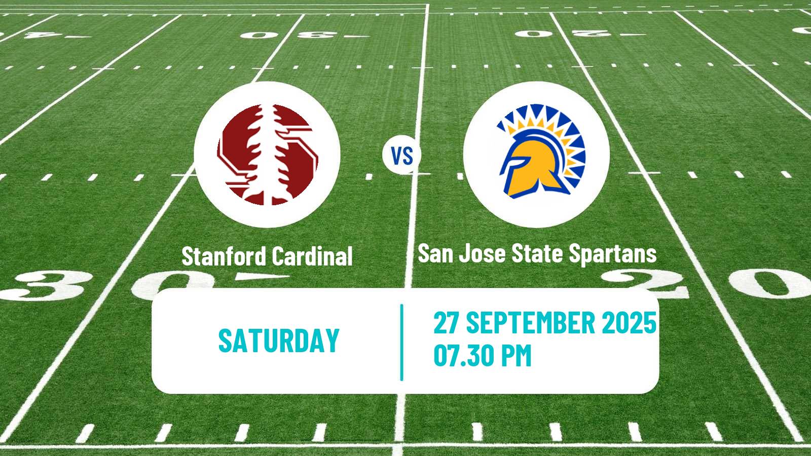 American football NCAA College Football Stanford Cardinal - San Jose State Spartans
