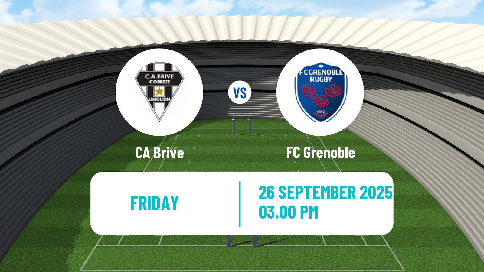 Rugby union French Pro D2 Brive - FC Grenoble