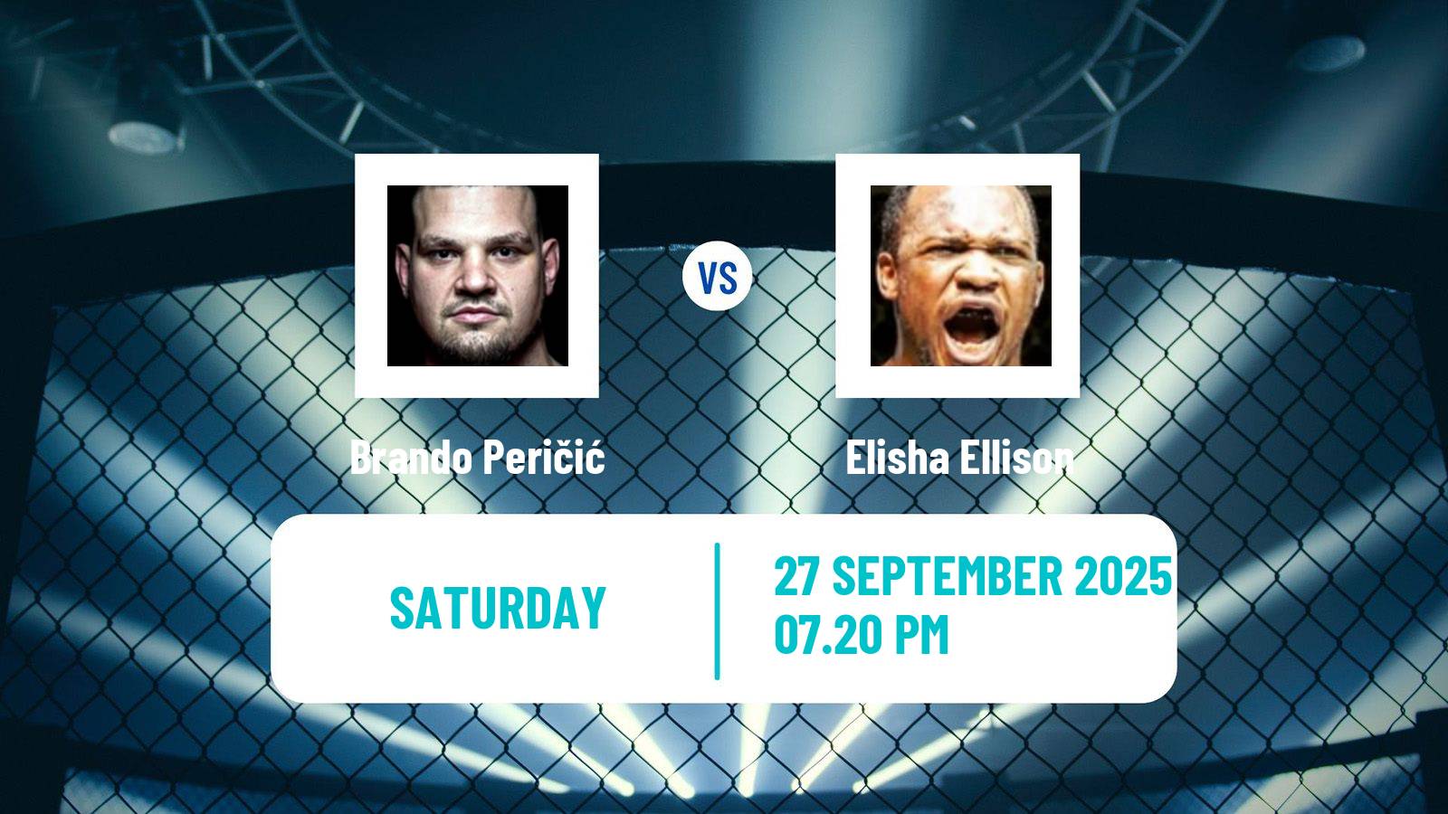 MMA Heavyweight UFC Men Brando Peričić - Elisha Ellison