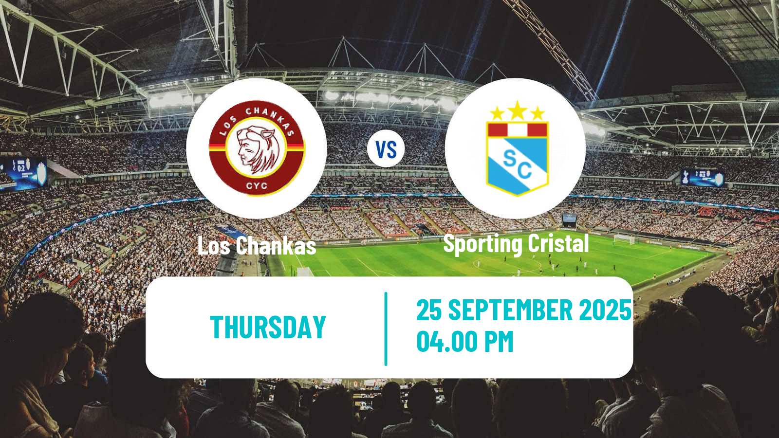 Soccer Peruvian Liga 1 Los Chankas - Sporting Cristal