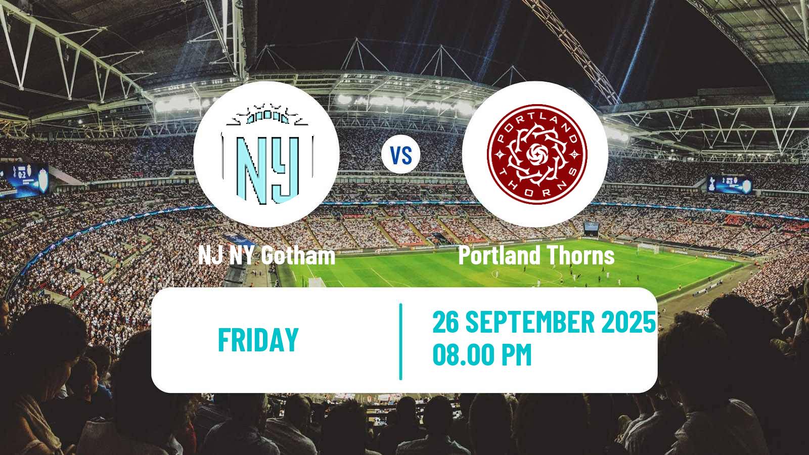 Soccer NWSL NJ NY Gotham - Portland Thorns