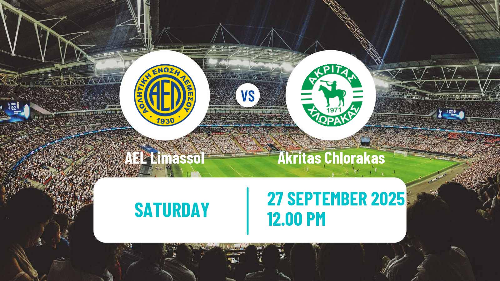 Soccer Cypriot First Division AEL Limassol - Akritas Chlorakas