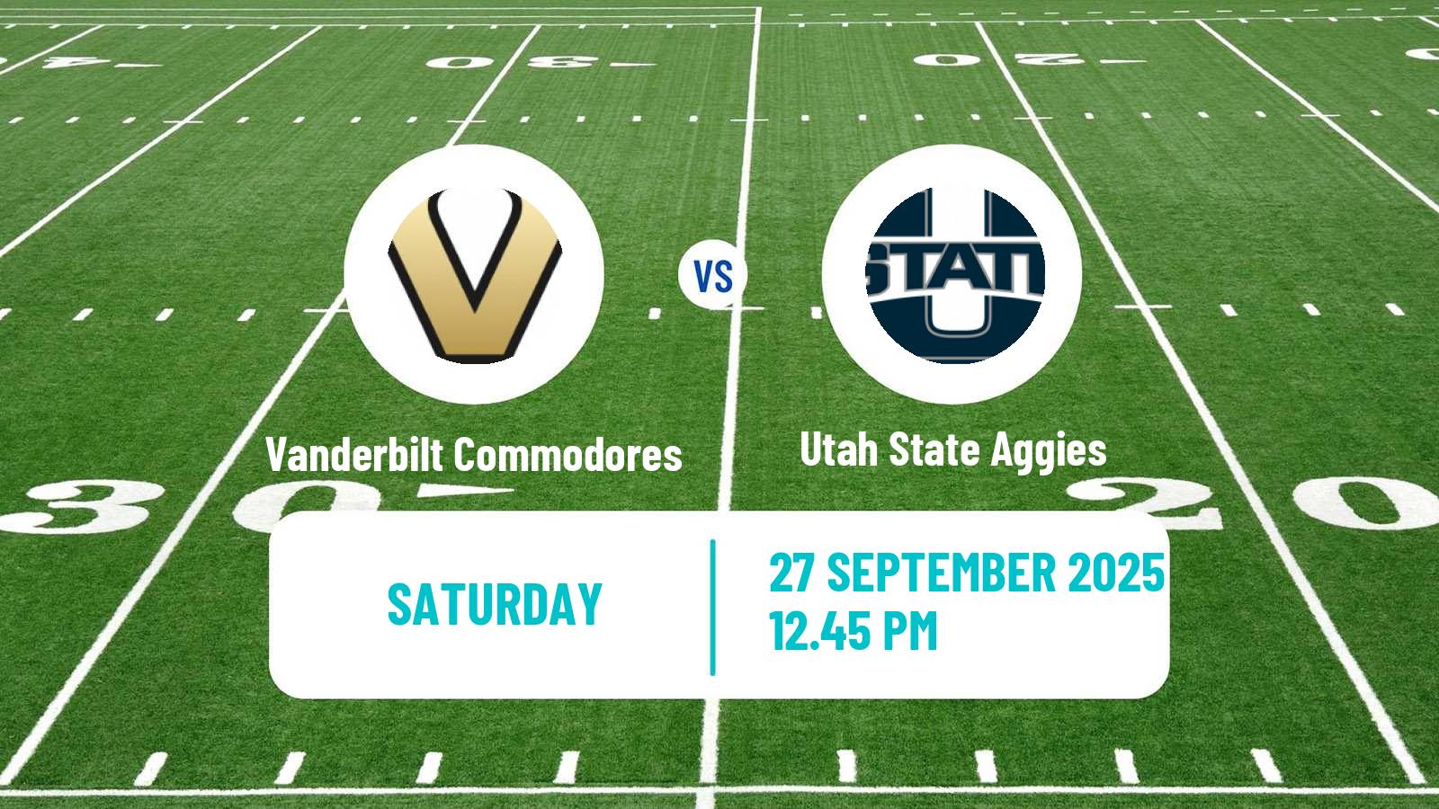 American football NCAA College Football Vanderbilt Commodores - Utah State Aggies