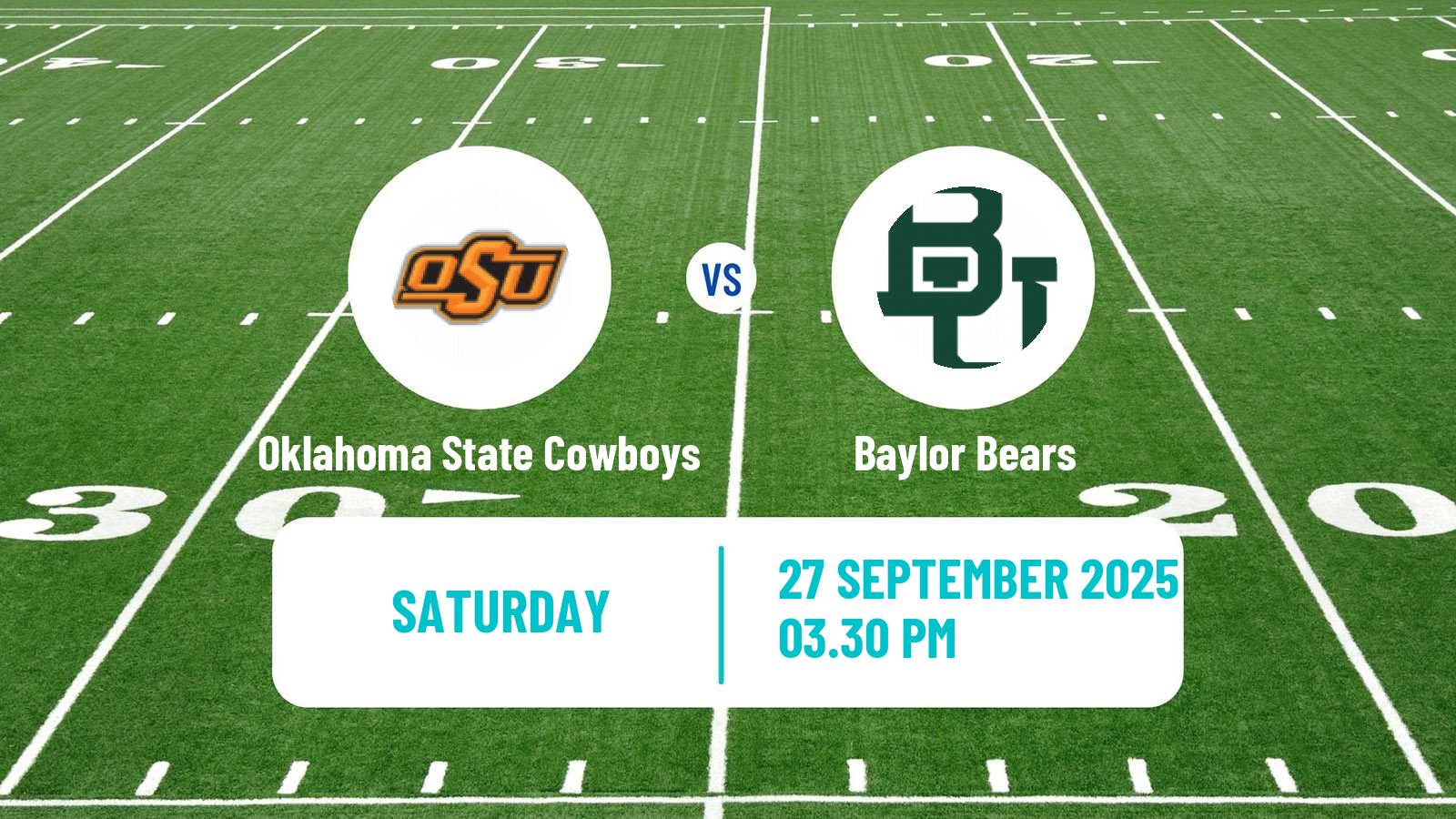 American football NCAA College Football Oklahoma State Cowboys - Baylor Bears