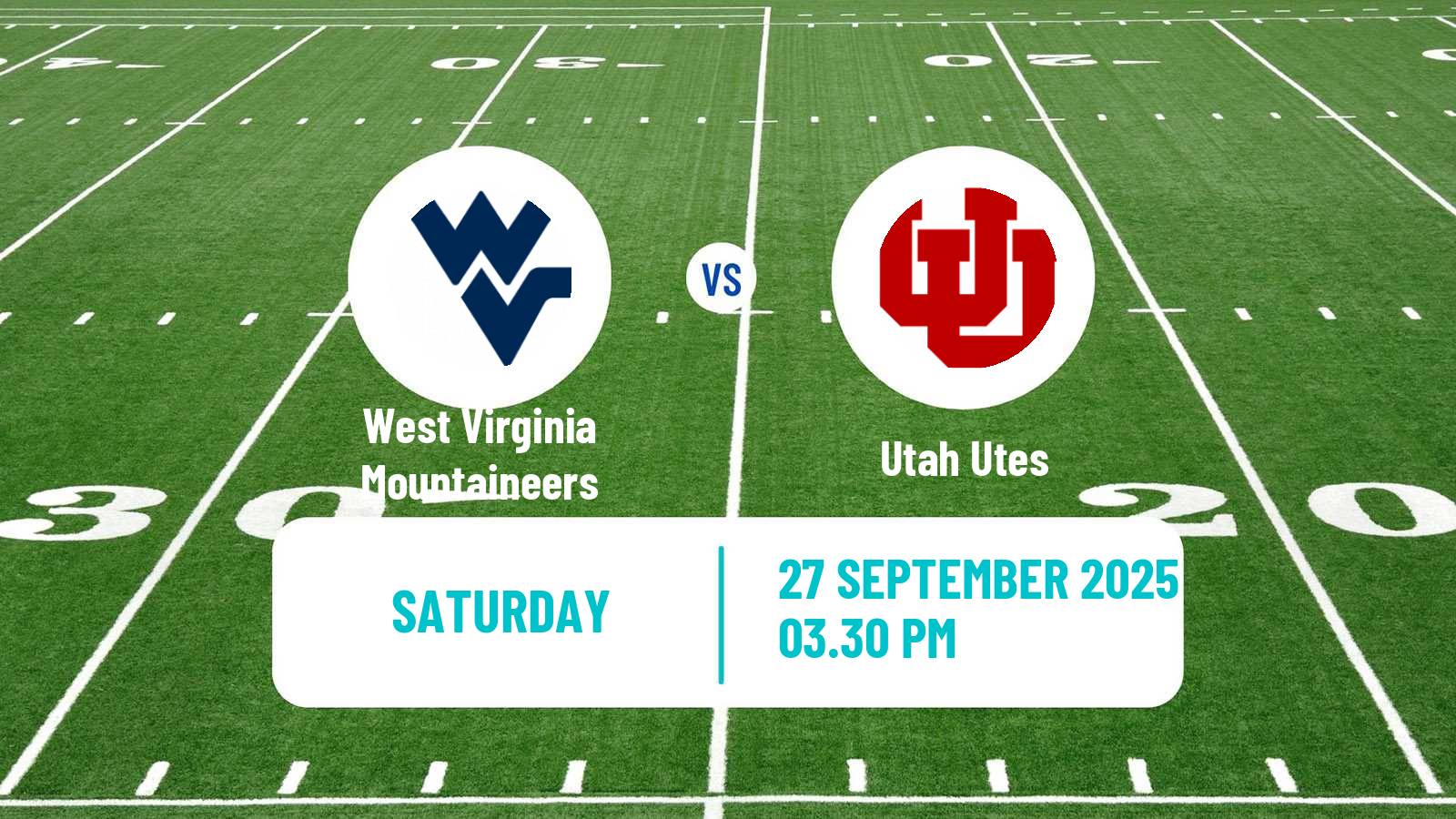 American football NCAA College Football West Virginia Mountaineers - Utah Utes