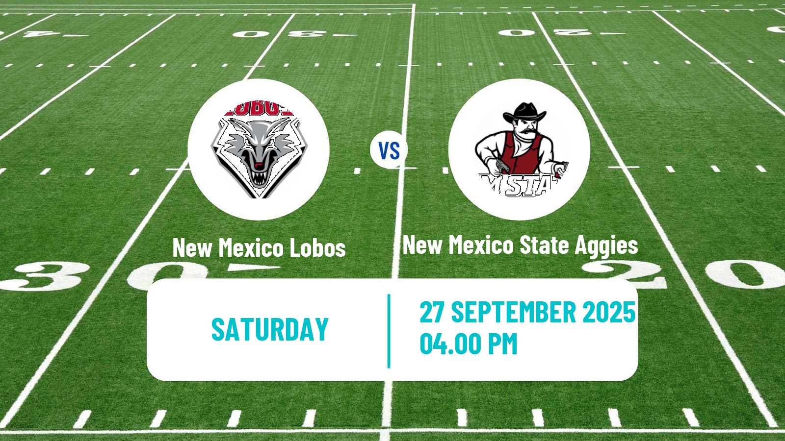 American football NCAA College Football New Mexico Lobos - New Mexico State Aggies