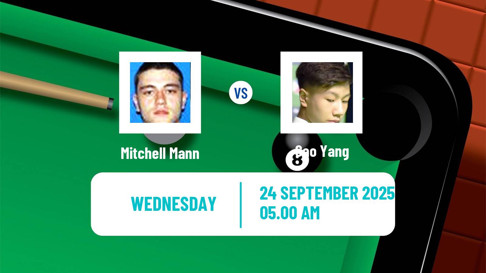 Snooker British Open Mitchell Mann - Gao Yang