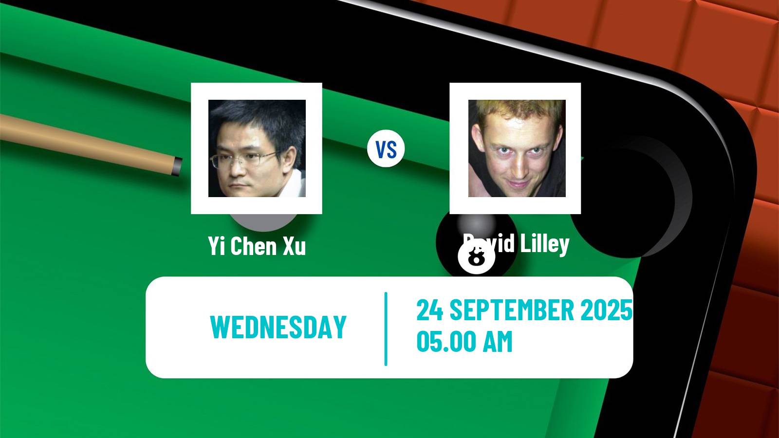 Snooker British Open Yi Chen Xu - David Lilley