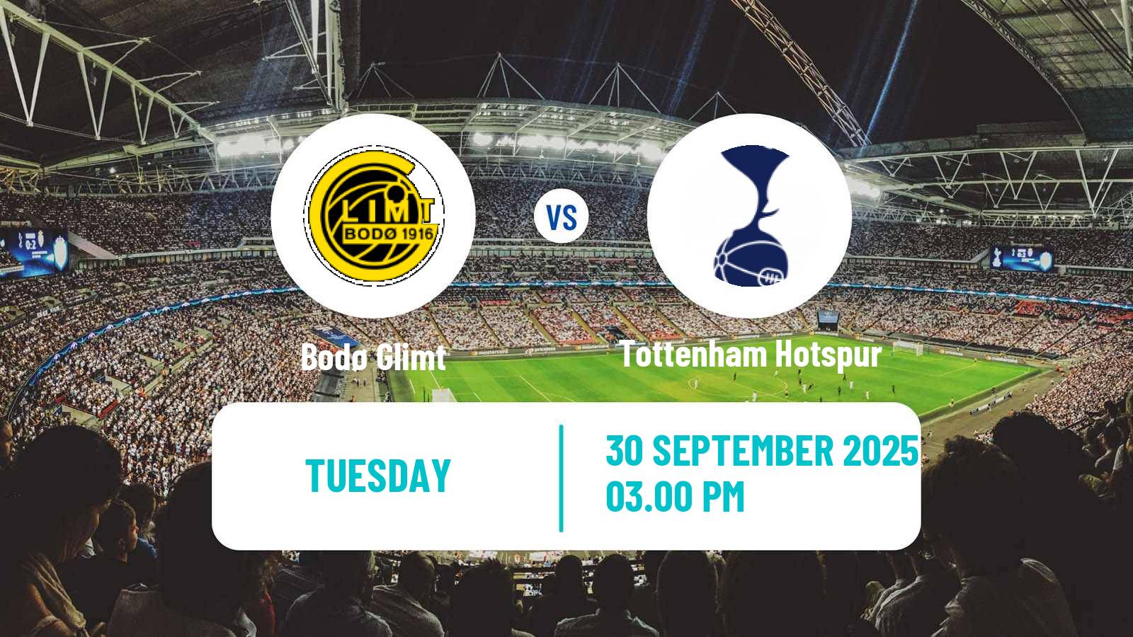 Soccer UEFA Champions League Bodø Glimt - Tottenham Hotspur